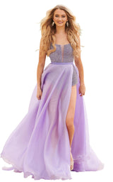 2 of 8 Rachel Allan 7011 Dress Lilac