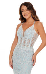 9 of 12 Rachel Allan 70112 Dress Powder-Blue