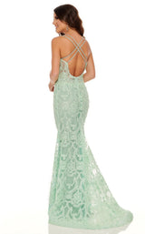 4 of 12 Rachel Allan 70112 Dress Mint-Green