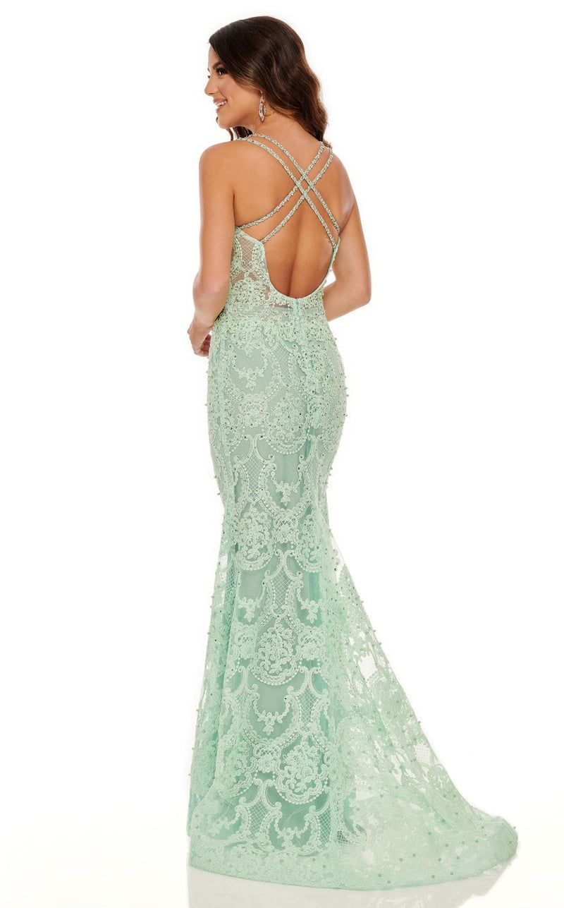 Rachel Allan 70112 Dress Mint-Green