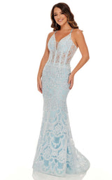 3 of 12 Rachel Allan 70112 Dress Powder-Blue