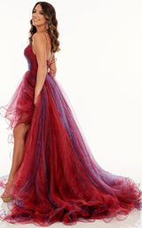 3 of 8 Rachel Allan 70115 Dress Burgundy