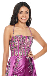 6 of 8 Rachel Allan 7012 Jumpsuit Violet