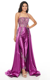 2 of 8 Rachel Allan 7012 Jumpsuit Violet