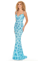 2 of 8 Rachel Allan 70120 Dress Ocean-Blue