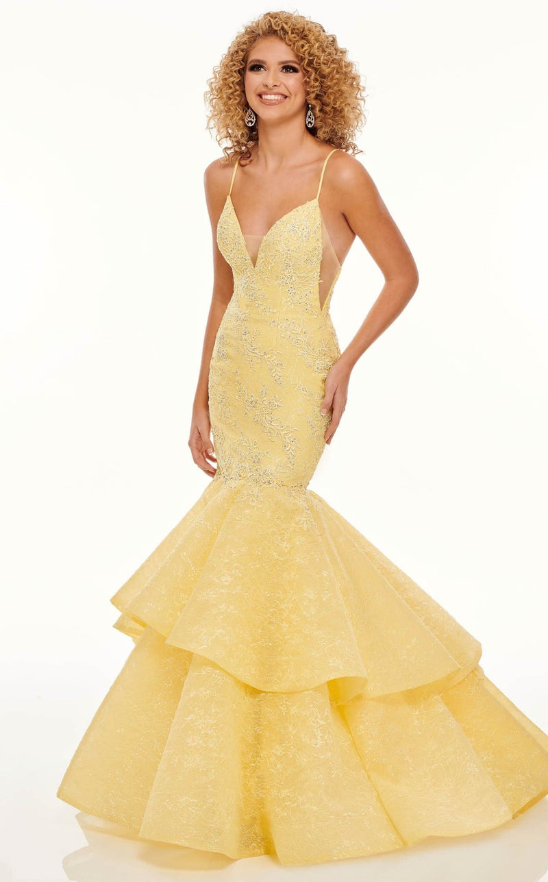 Rachel Allan 70122 Dress Soft-Yellow