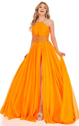 3 of 12 Rachel Allan 70125 Dress Neon-Orange