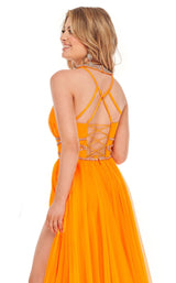 12 of 12 Rachel Allan 70125 Dress Neon-Orange