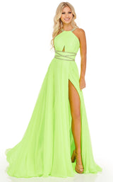 1 of 12 Rachel Allan 70125 Dress Neon-Green