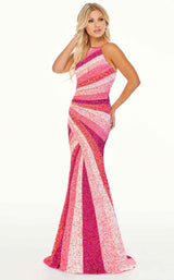 2 of 6 Rachel Allan 70126 Dress Pink-Multi