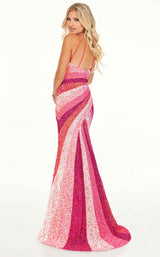 6 of 6 Rachel Allan 70126 Dress Pink-Multi