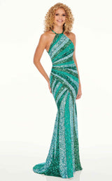 1 of 6 Rachel Allan 70126 Dress Emerald-Multi