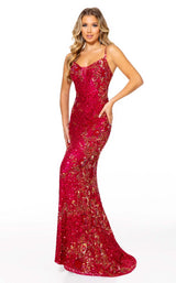 1 of 6 Rachel Allan 70135 Dress Deep-Magenta