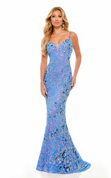 2 of 6 Rachel Allan 70135 Dress Periwinkle