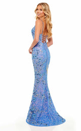 5 of 6 Rachel Allan 70135 Dress Periwinkle