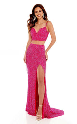 1 of 8 Rachel Allan 70137 Dress Fuchsia