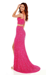 5 of 8 Rachel Allan 70137 Dress Fuchsia