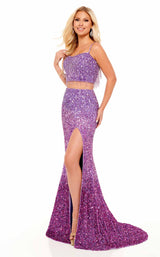 2 of 4 Rachel Allan 70141 Dress Lilac-Ombre