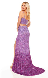 4 of 4 Rachel Allan 70141 Dress Lilac-Ombre