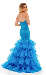 6 of 6 Rachel Allan 70142 Dress Ocean-Blue