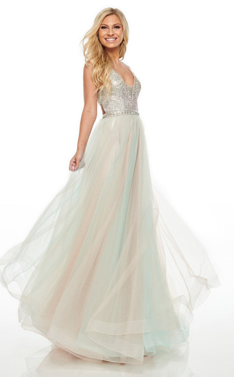 Rachel Allan 7015 Dress Blush-Aqua