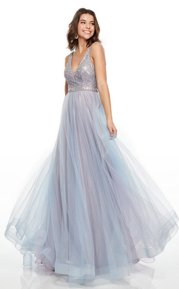 Rachel Allan 7015 Dress Lilac-Powder-Blue