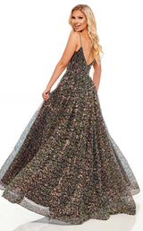 5 of 6 Rachel Allan 70151 Dress Black-Iridescent