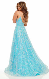4 of 6 Rachel Allan 70151 Dress Sky-Blue