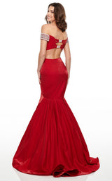 5 of 16 Rachel Allan 7016 Dress Deep-Red