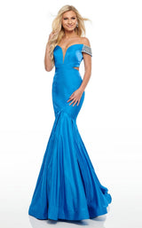 2 of 16 Rachel Allan 7016 Dress Ocean-Blue