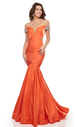 3 of 16 Rachel Allan 7016 Dress Tangerine