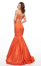 7 of 16 Rachel Allan 7016 Dress Tangerine