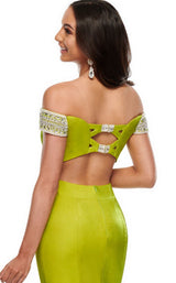 16 of 16 Rachel Allan 7016 Dress Acid-Green