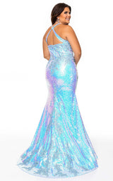 2 of 2 Rachel Allan 70161W Dress Powder-Blue-Iridescent