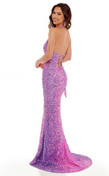 4 of 6 Rachel Allan 70162 Dress Lilac-Ombre