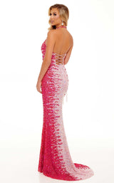 5 of 6 Rachel Allan 70162 Dress Pink-Ombre