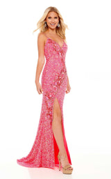 2 of 4 Rachel Allan 70163 Dress Bright-Pink