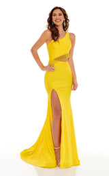 4 of 8 Rachel Allan 70168 Dress Yellow