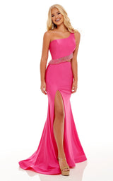 1 of 8 Rachel Allan 70168 Dress Fuchsia