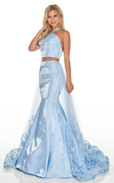 3 of 10 Rachel Allan 7017 Dress Powder-Blue