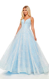 1 of 6 Rachel Allan 70172 Dress Powder-Blue