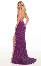 3 of 4 Rachel Allan 70178 Dress Purple-Multi