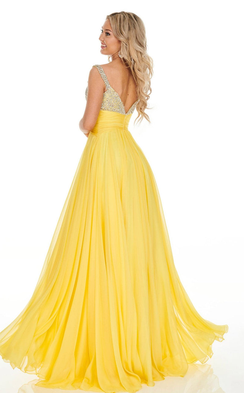 Rachel Allan 7018 Dress Yellow