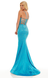 8 of 10 Rachel Allan 70181 Dress Deep-Turquoise