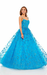 2 of 8 Rachel Allan 70182 Dress Ocean-Blue