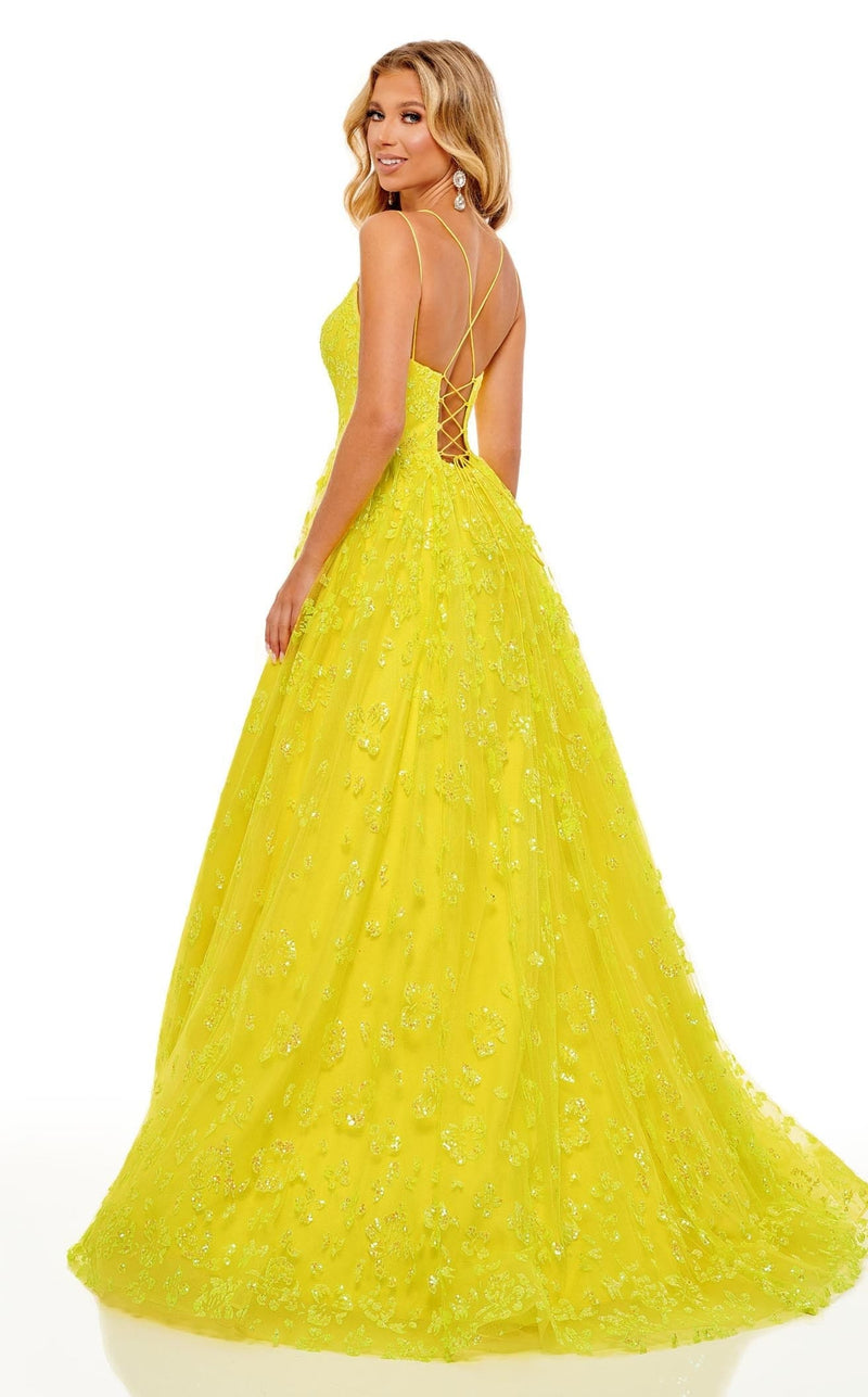 Rachel Allan 70182 Dress Yellow