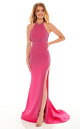 1 of 6 Rachel Allan 70185 Dress Fuchsia