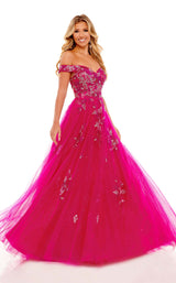 1 of 6 Rachel Allan 70187 Dress Fuchsia