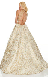 4 of 8 Rachel Allan 7019 Dress Ivory-Gold