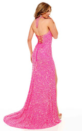 3 of 4 Rachel Allan 70195 Dress Hot-Pink